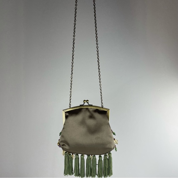 ALDO beaded fringe green purse crossbody bag - Picture 5 of 6